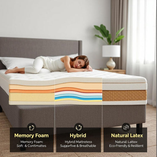 Memory Foam vs. Hybrid vs. Natural Latex Mattresses: Which One Is Right for You?