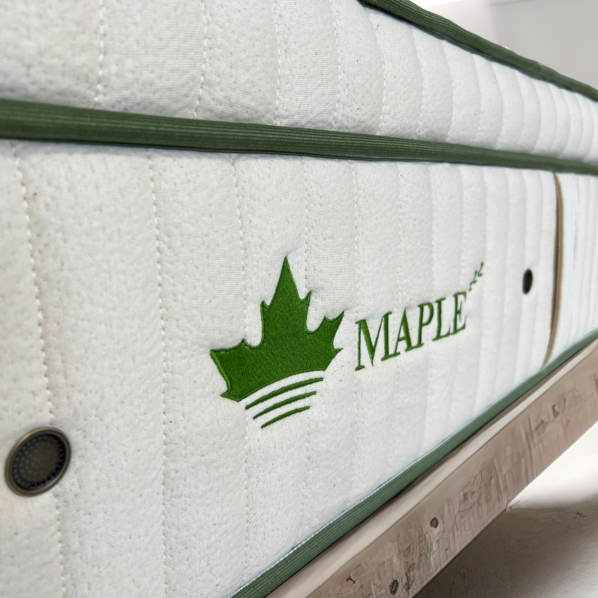 Beautiful Embroidery Logo of Maple EverGreen Mattress